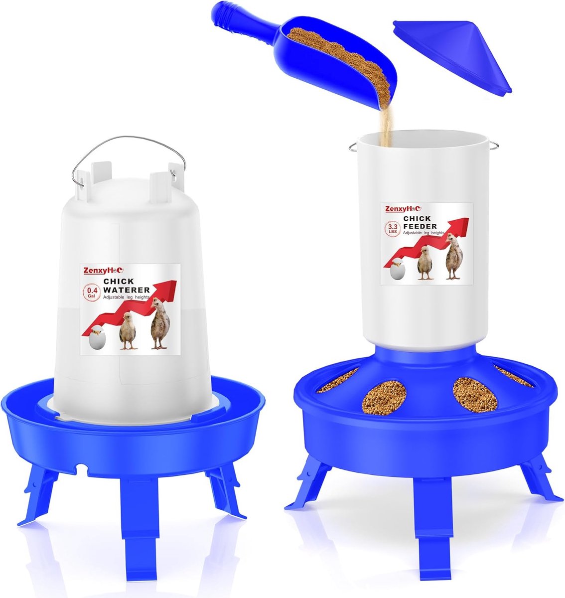 Chicks feeder 1.5L & vending machine 1.5L Blue - ShopVlot