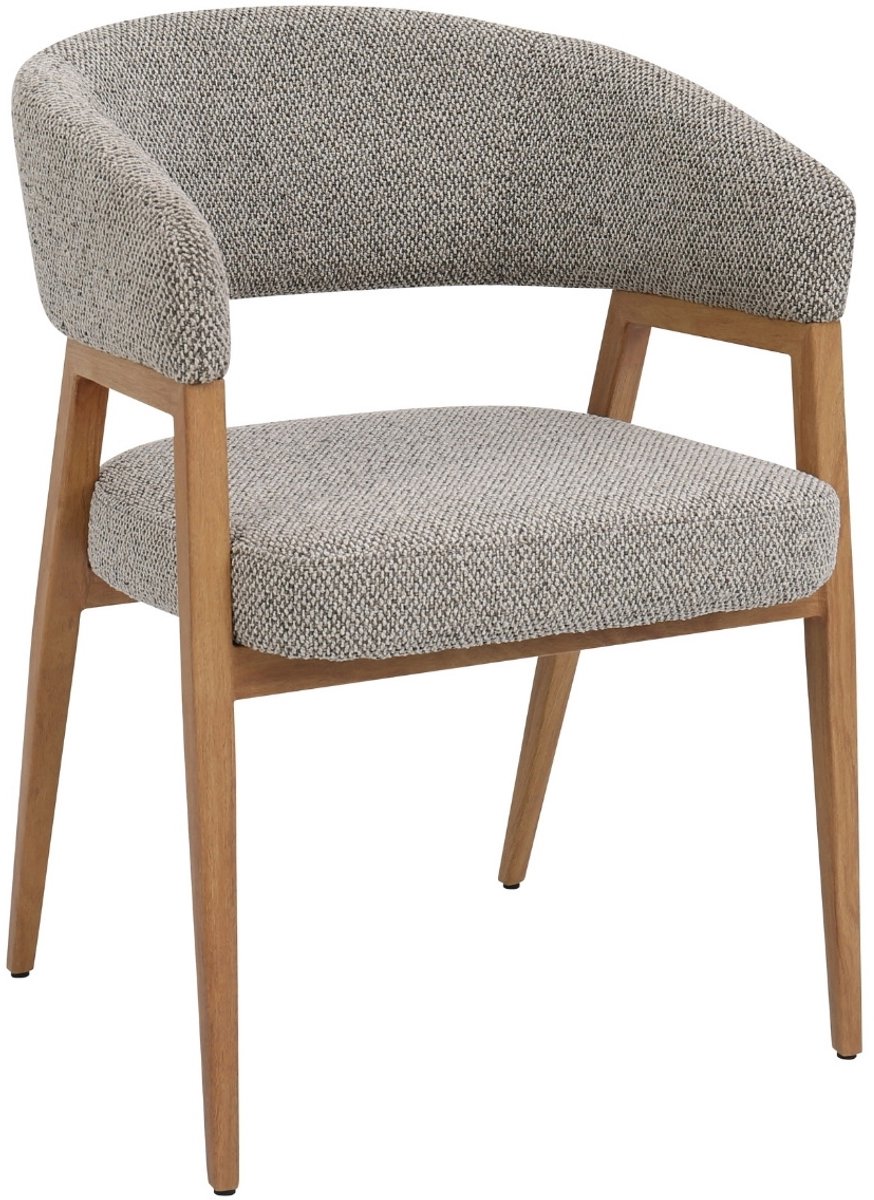 DÉJA Living Eetkamerstoel Fureso - Taupe/Naturel - Set van 2