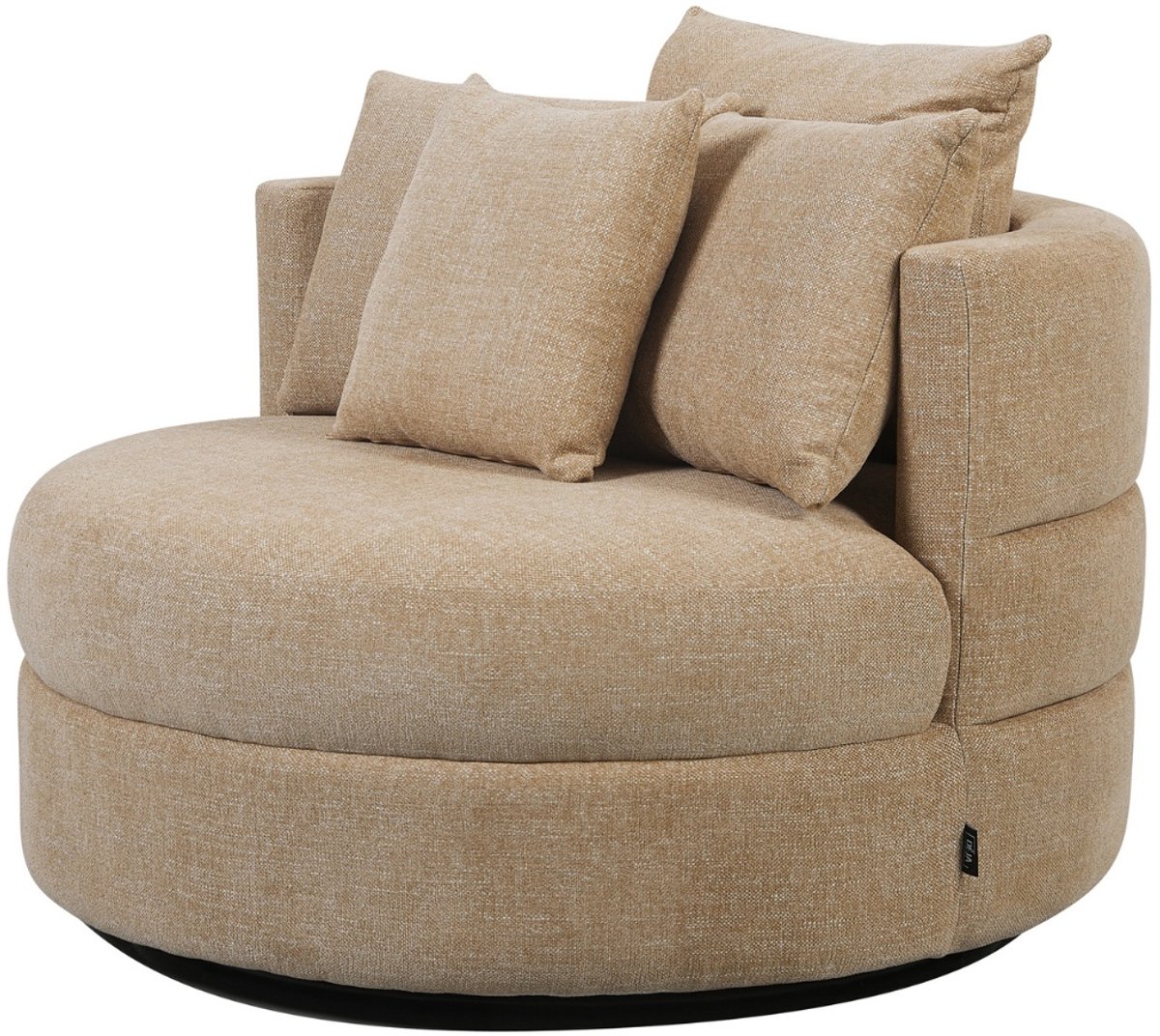 DÉJA Living Draaifauteuil Miles - Taupe Stof - 100x100x84cm