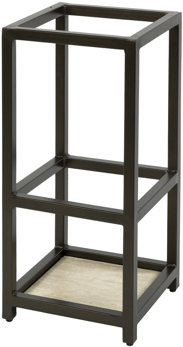 Giga Living Paraplubak Terra - Vierkant Bruin Metaal - 25x25x55cm