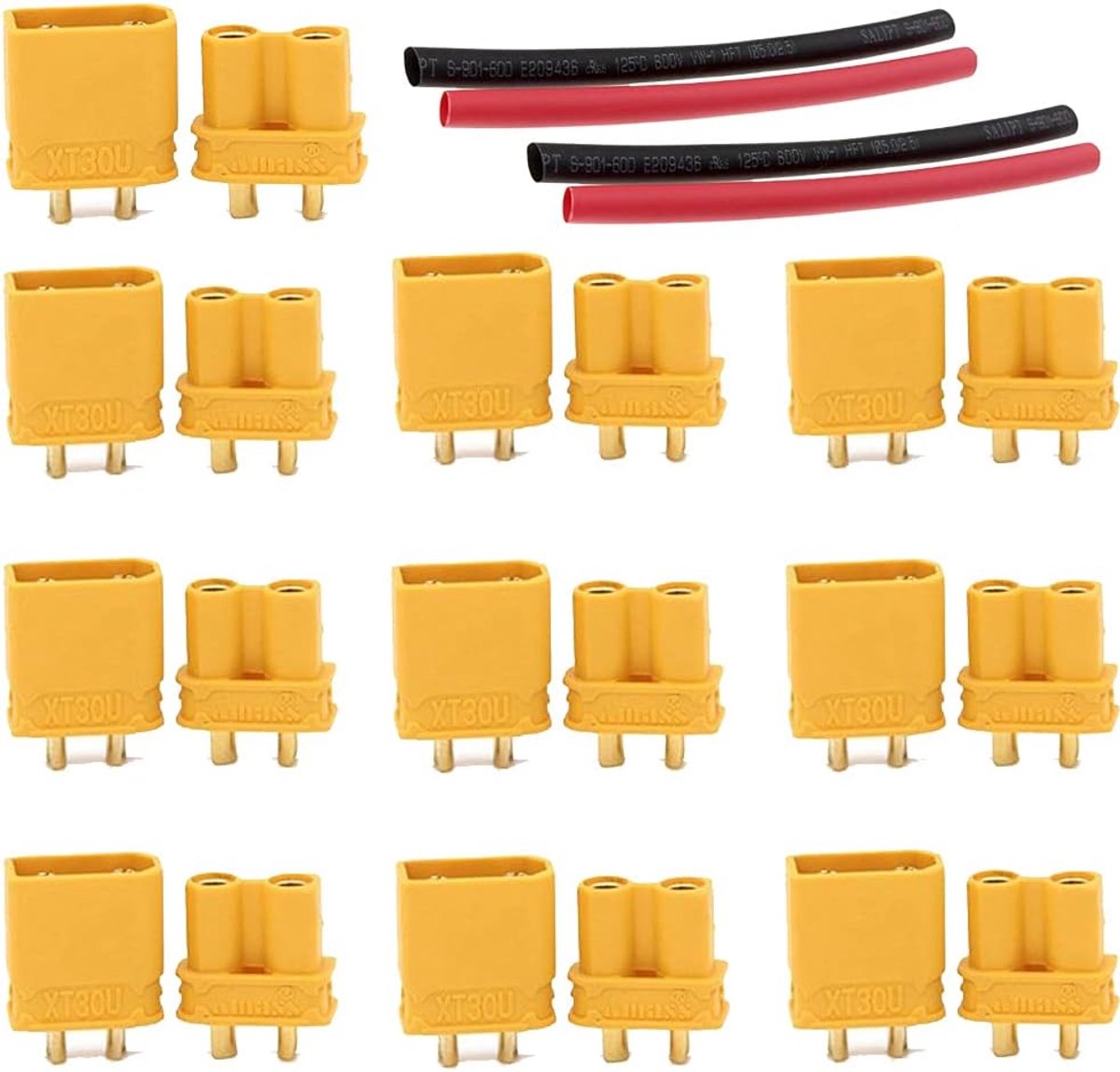 10pcs 2mm Banana Plugs XT30U Male Plugs and 10pcs XT30U Socket Adapters - ShopVlot