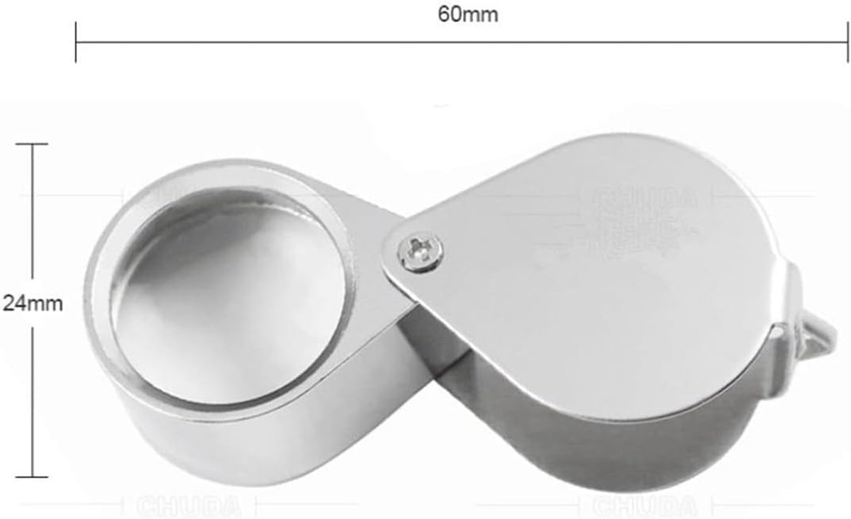 30X Juweliers Loep Vergrootglas Pocket Opvouwbare 30X 21Mm Sieraden Eye Vergrootglas Vergrootglas voor Juweliers - ShopVlot