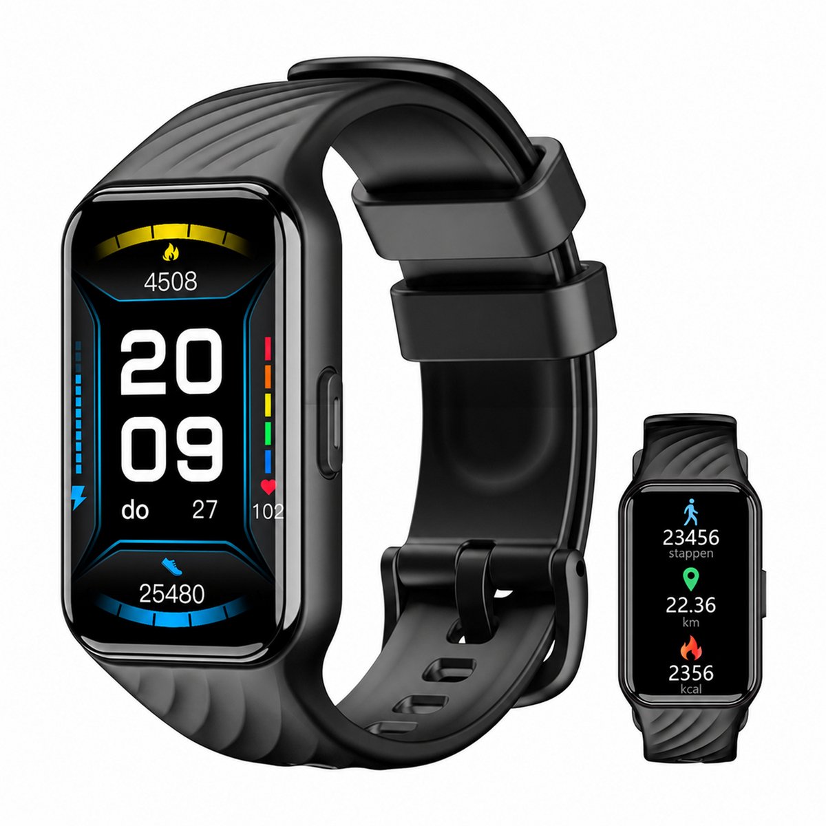 Blackview WATCH R10 - Smartwatch Heren en Dames | Geschikt voor iOS en Android | Notificaties | Gezondheidsanalyse | Sportanalyse | Bellen | Muziek/Audio Luisteren |Nederlandstalig | Zwart
