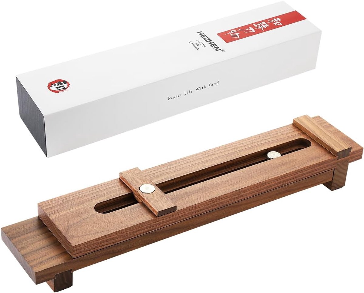 Messenslijperhouder - verstelbaar - walnotenhout - elegant design voor stabiliteit - ShopVlot