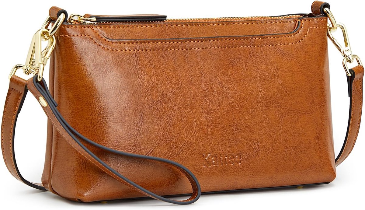 Schoudertas dames klein - Echt leer - Trendy crossbody tas - Ideaal voor dagelijks gebruik - ShopVlot