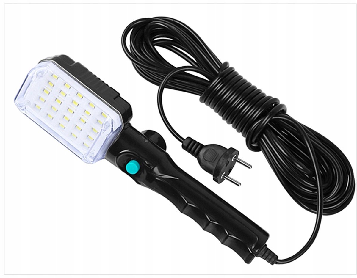 Werkplaatslamp 25 LED met Magneet & Haak - 230V