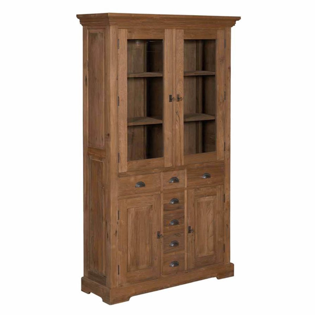 Tower Living Vitrinekast Bologna - Bruin Hout - 115x40x195cm