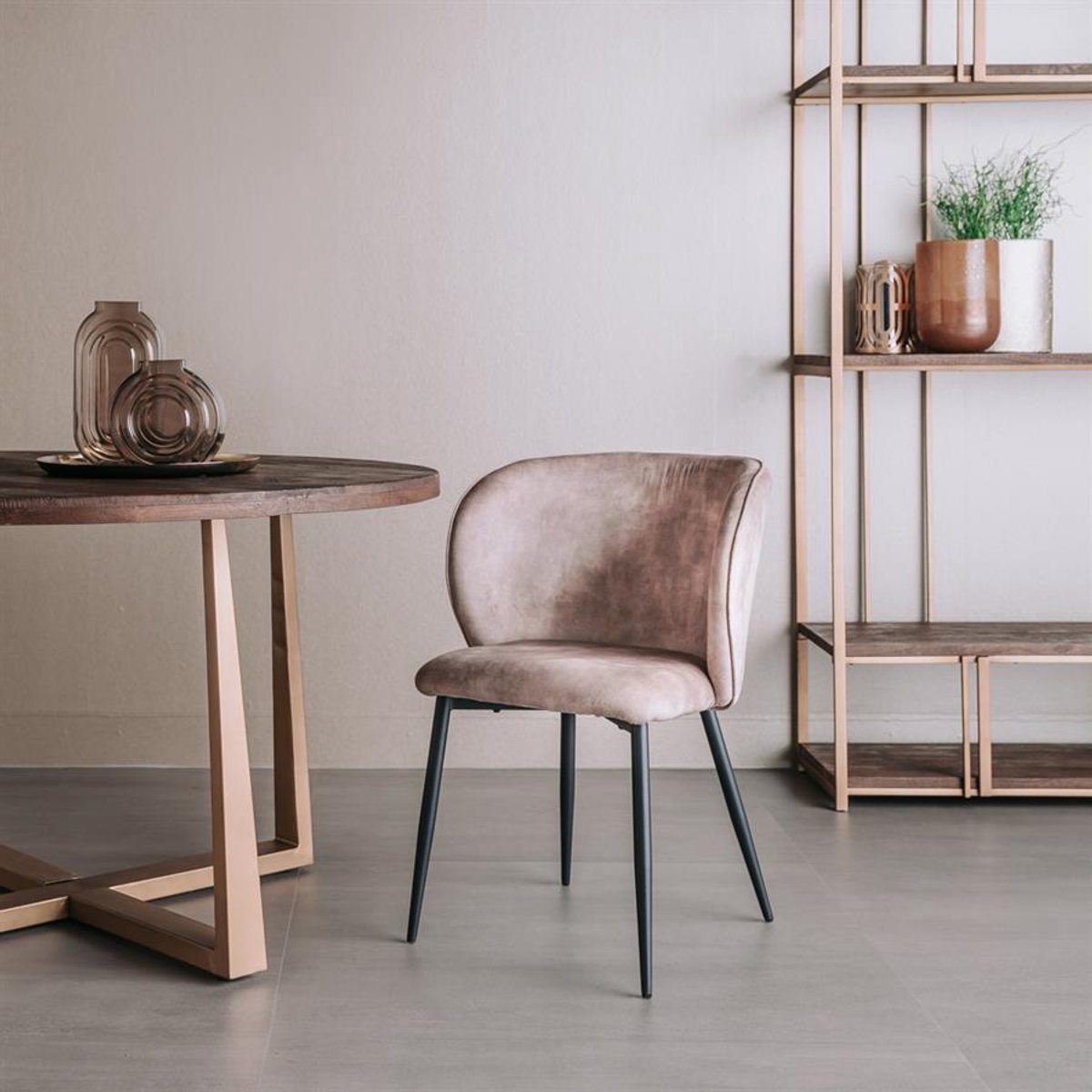 Tower Living Eetkamerstoel Perano - Zand Stof - 61x60x83cm