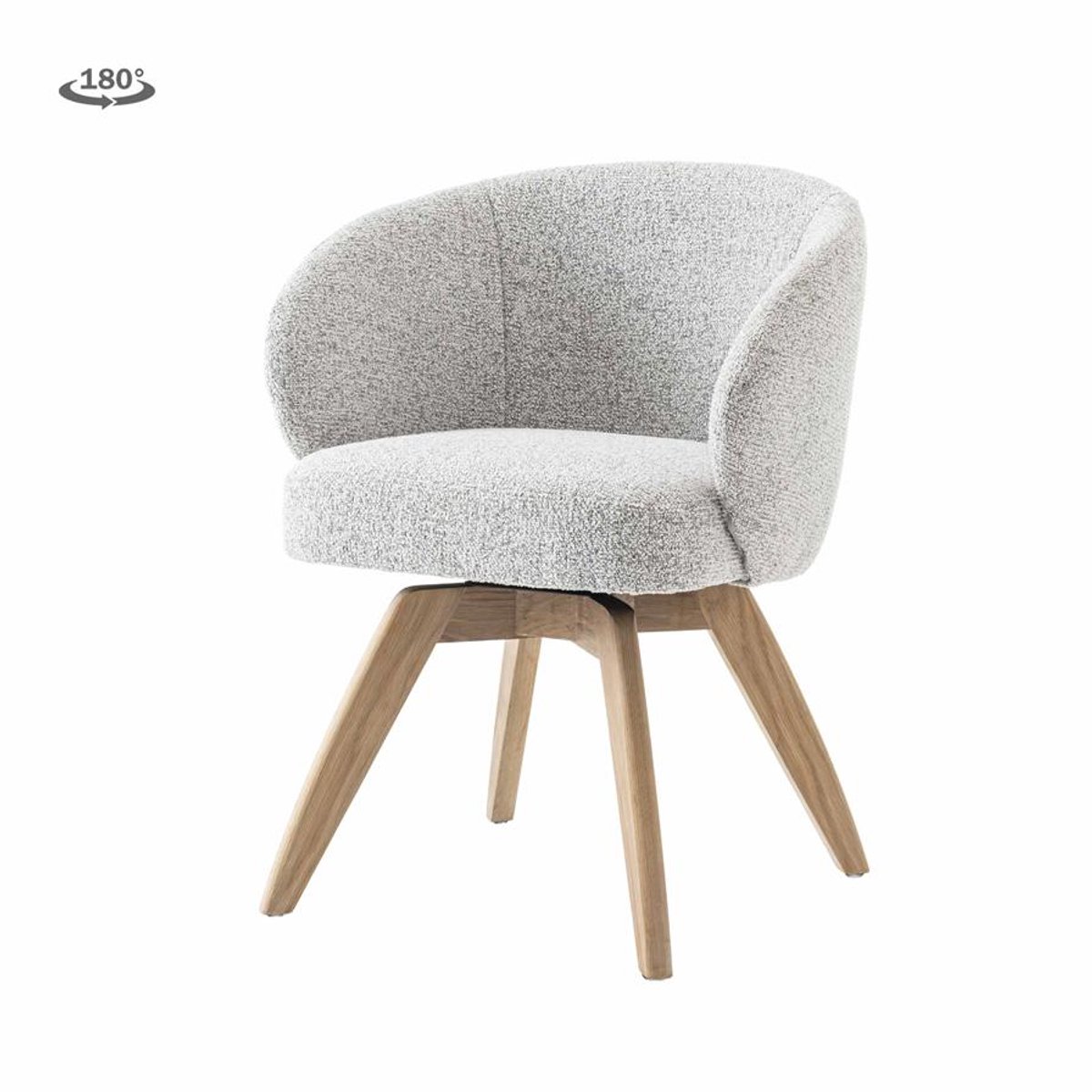 Tower Living Eetkamerstoel Brescia - Lichtgrijs Stof - 59x61x79cm