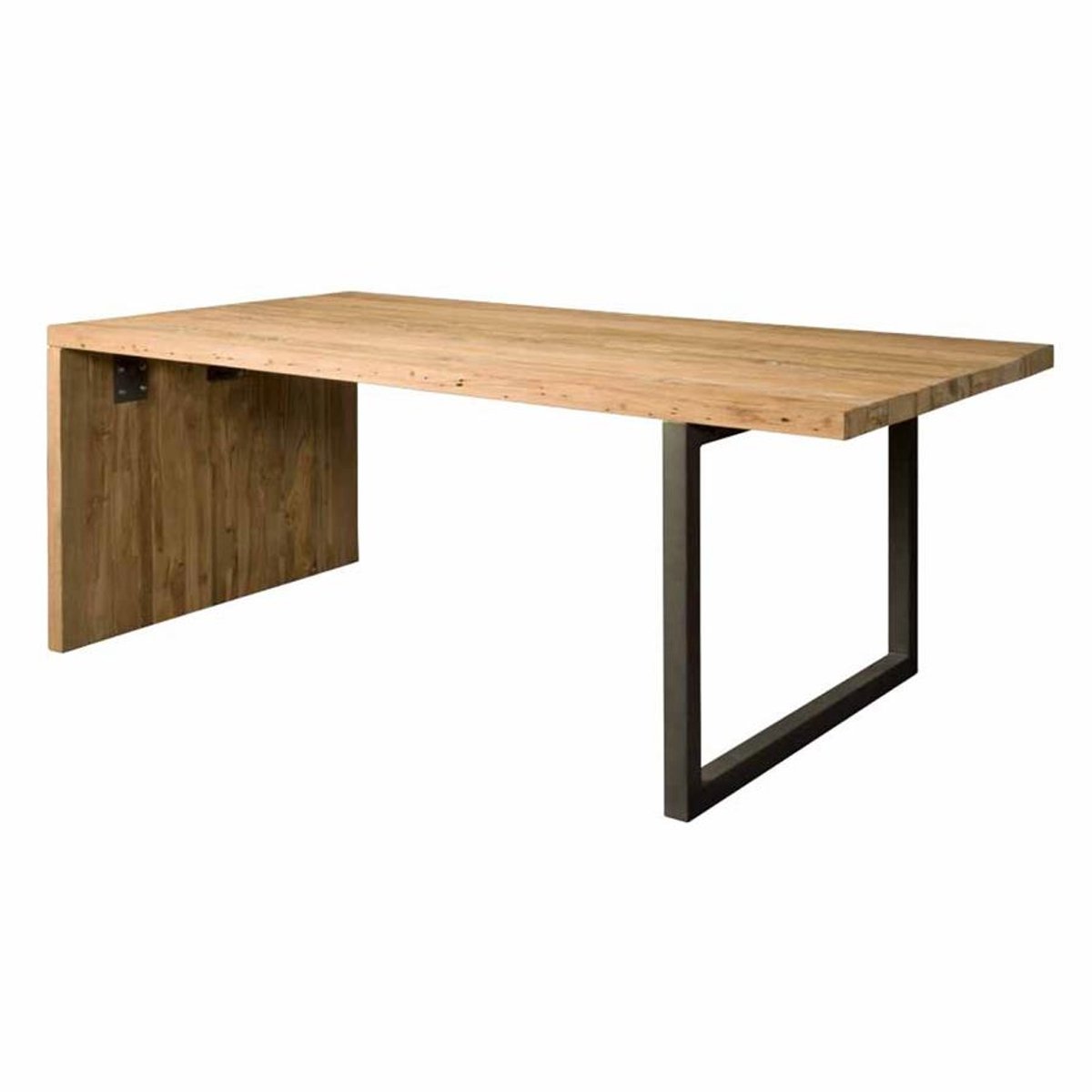 Tower Living Eettafel Lucca Plank - Rechthoek Naturel/Zwart Hout - 220x100x78cm
