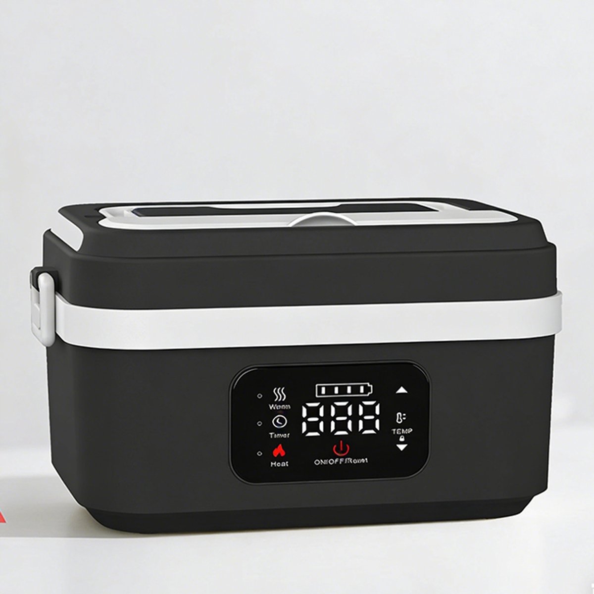 Elektrische Lunchbox - Verwarmde Bento Box - Thermos Lunchbox - 1000 ml - 60W Snel Verwarmend - 6 Temperatuurstanden - Voorverwarmen - ook Powerbank - met Isolatietas - Draagbare Broodtrommel - Voor Kantoor & School & Auto - Zwart en Wit — cadeau in Kookcadeaus - foto 4