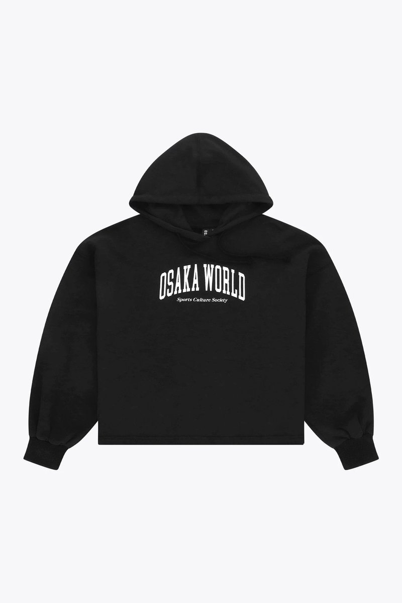 Osaka Women Cropped Hoodie Zwart