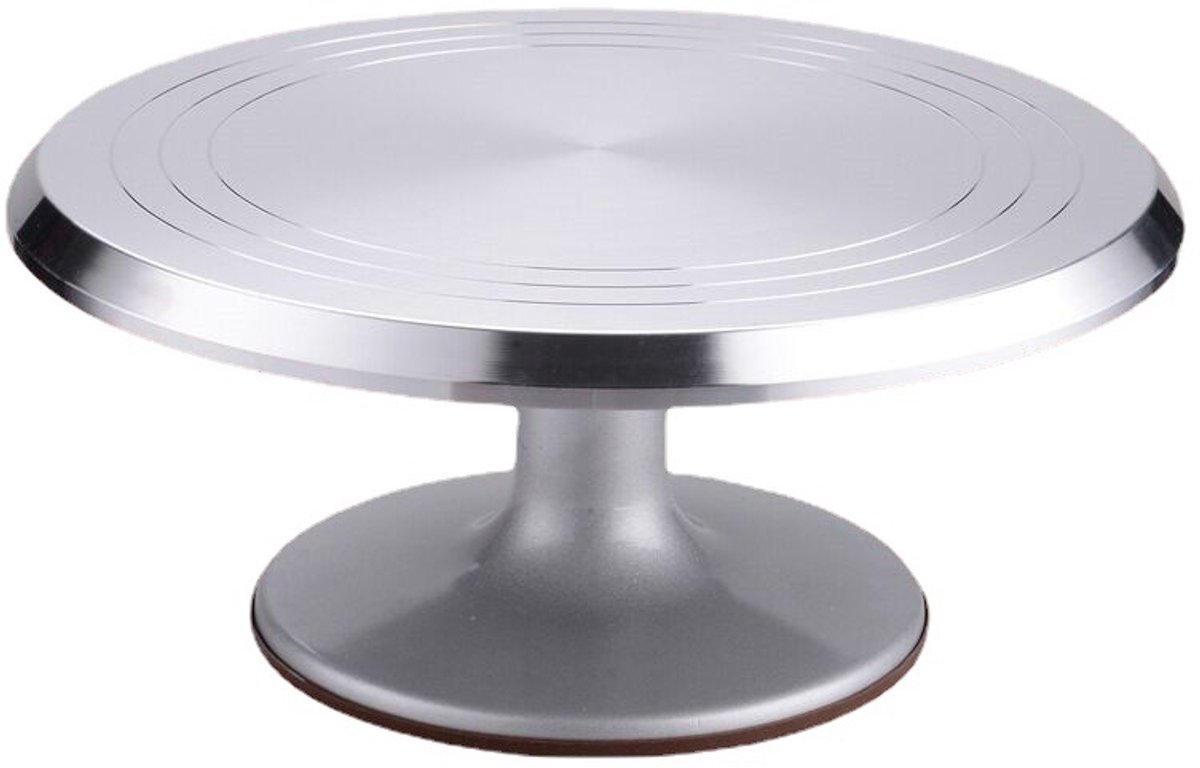 Draaibare Taartdecoratie Schijf 30cm - Professionele Metalen Draaitafel