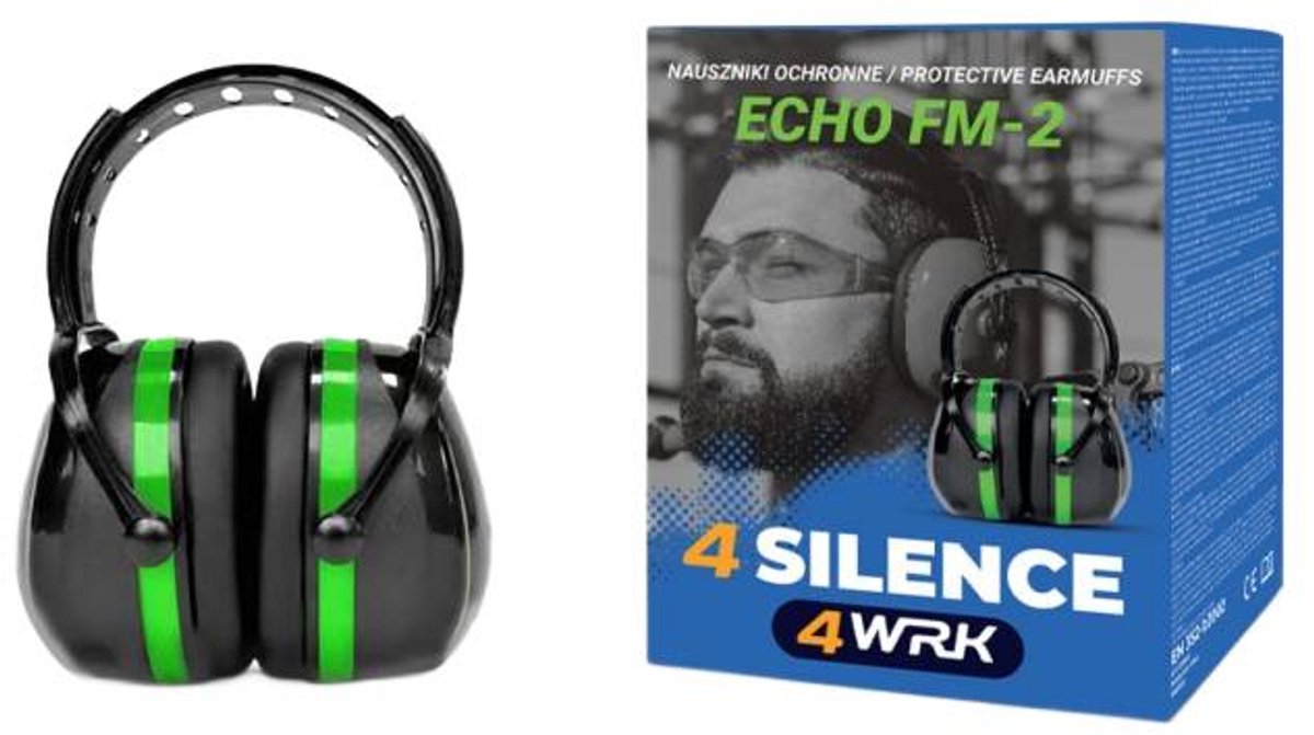 ECHO FM-2 Gehoorbescherming - Oorkappen met 33 dB SNR