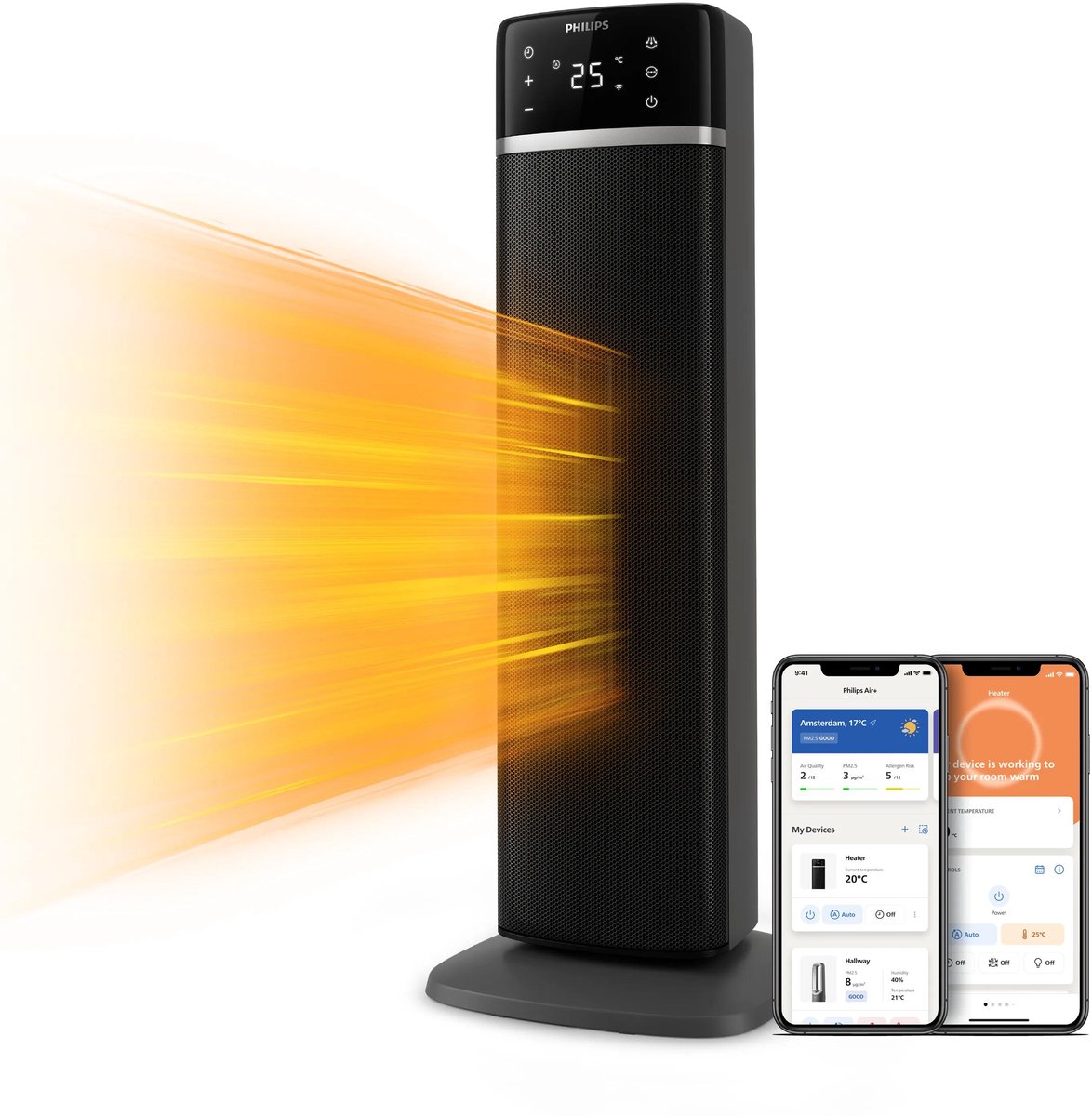 Bol.com Philips 5000 Series CX5120/11 - Kachel - Keramische verwarming - 2000 Watt - Zwart aanbieding