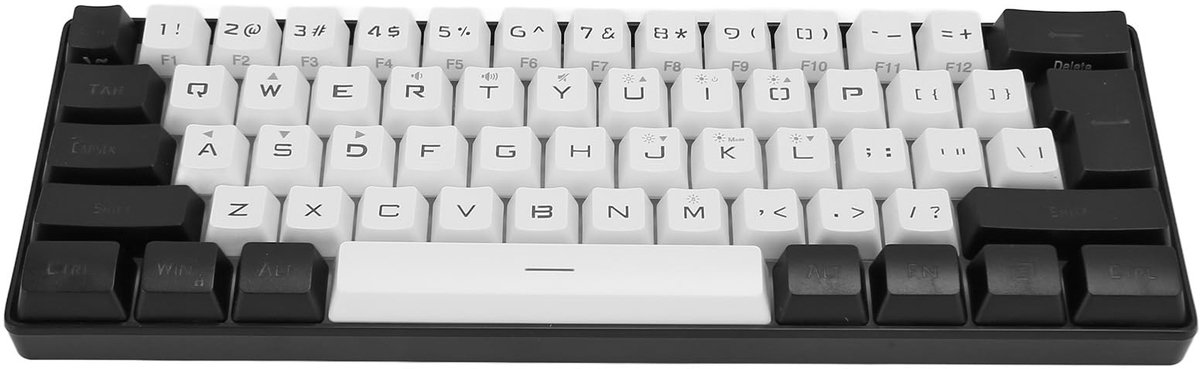 Toetsenbord Mini 60% Klein Gamingtoetsenbord - RGB-achtergrondverlichting - 61 Toetsen - Perfect voor Gamen - ShopVlot