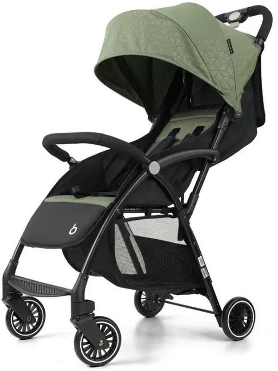 Lichtgewicht Buggy - Opvouwbare Kinderwagen - Compacte Reisbuggy - Verstelbare Rugleuning - Comfortabele Zitting - Geschikt vanaf Geboorte tot 4 Jaar - Essential Black - Zwart Frame
