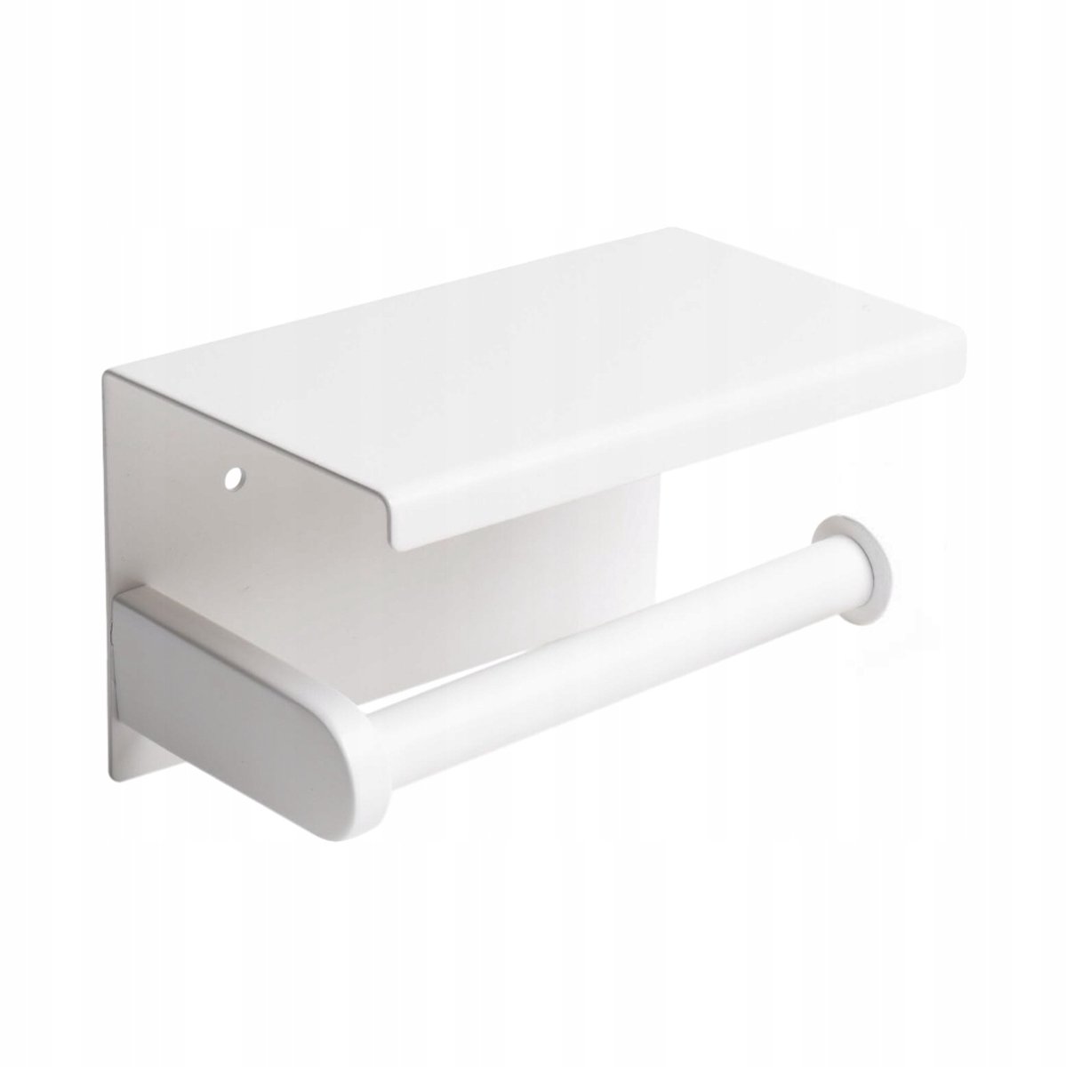 Wandmontage Toiletrolhouder met Plank - Roestvrij Staal Wit