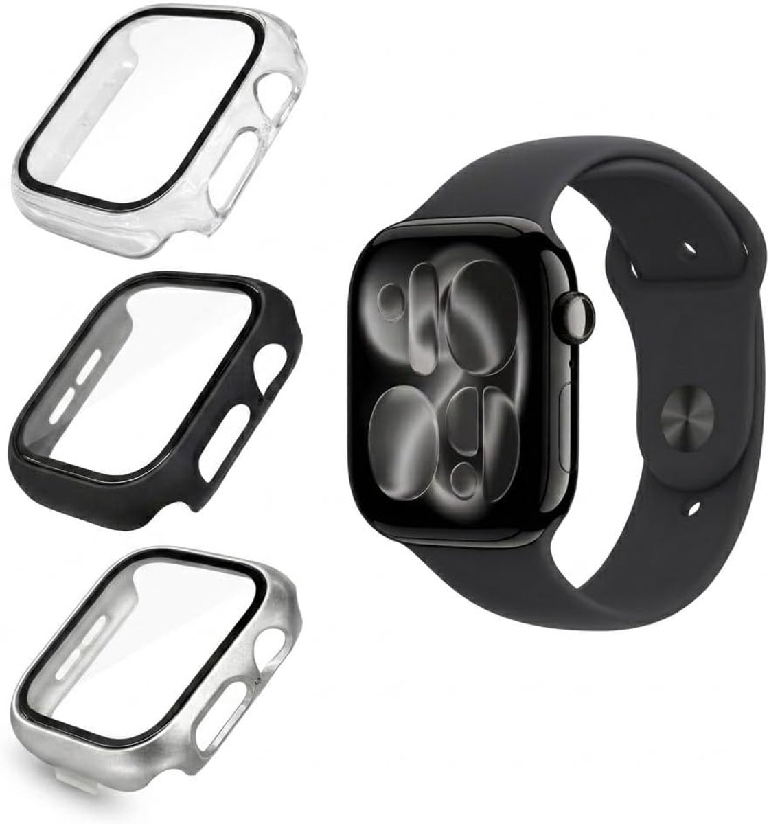 NEWZEROL 3 stuks beschermhoes compatibel met Apple Watch Series 12 42 mm - ShopVlot