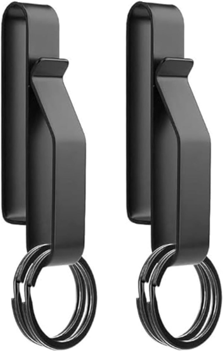 Heavy Duty Tactische Sleutelhouder Clip, Set van 2, Zwart - ShopVlot