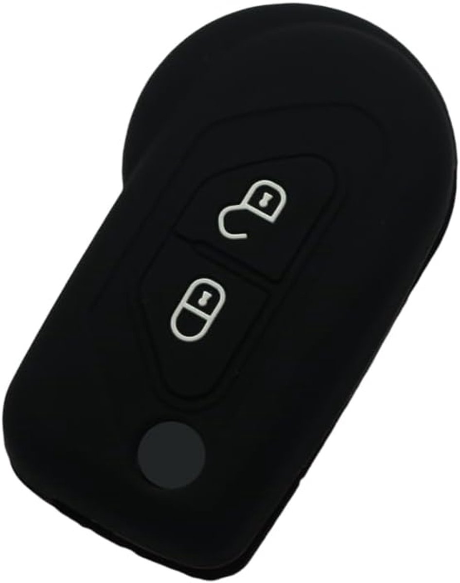 Silicone Case Protector Case Holder Skin Jacket Compatible with CITROEN 2 Buttons Flip Remote Key Chain CV4311 Black - ShopVlot