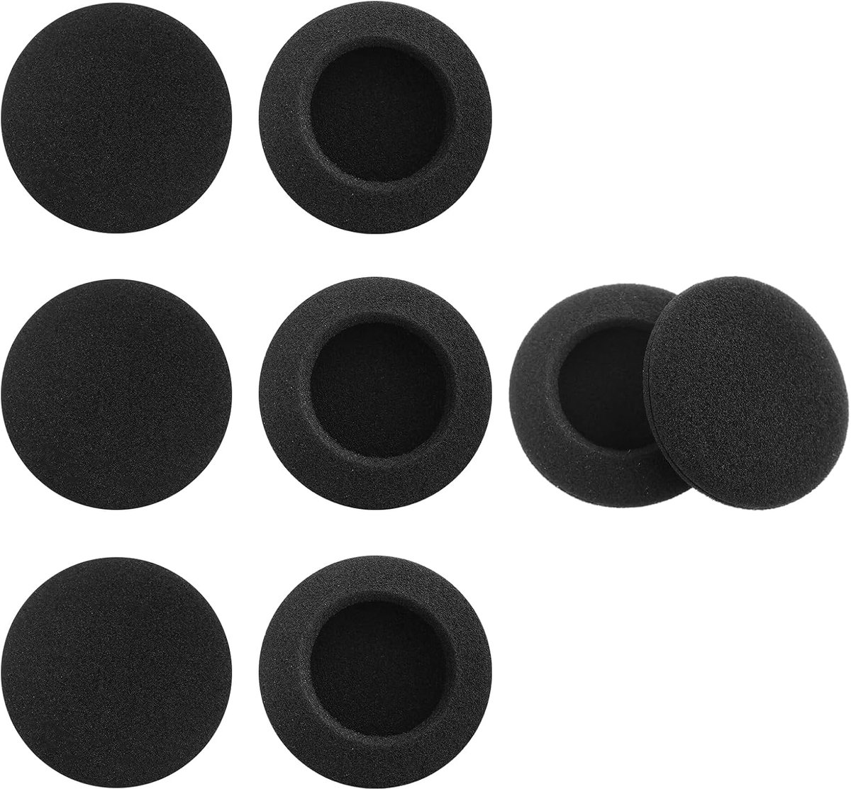 Pack of 8 Foam Headphones 55mm Replacement Ear Pads Black Replacement Ear Pads Ear Pads Ear Pads Sponge Ear Pads - ShopVlot