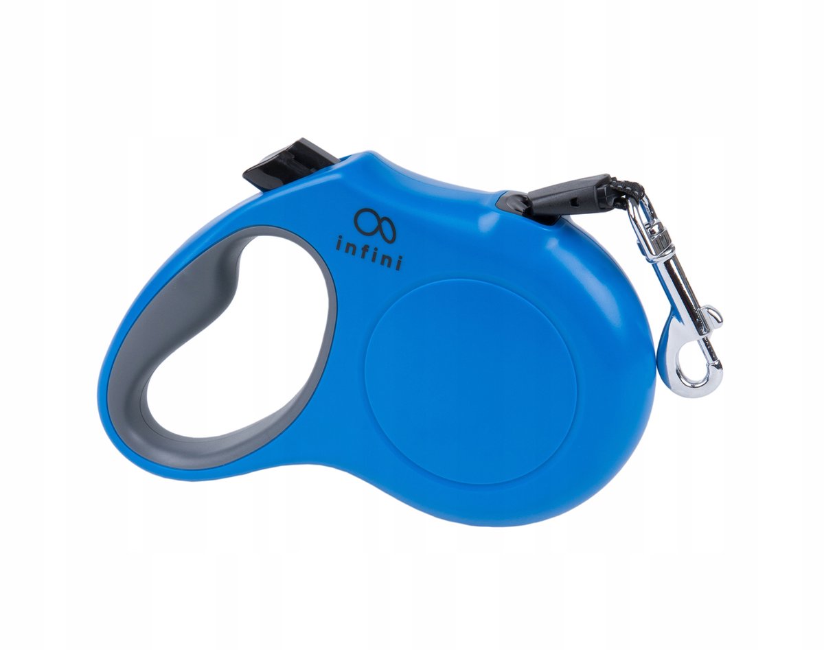 Infini Freedom L Automatische Hondenriem Blauw tot 25kg