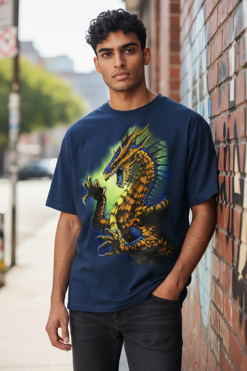 Draak Dragon Fury The Coloured House T-shirt XL