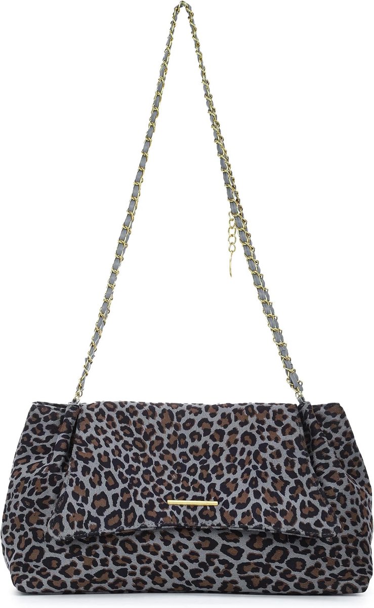 Dames schoudertassen luipaardprint slouchy hobo tassen - ShopVlot