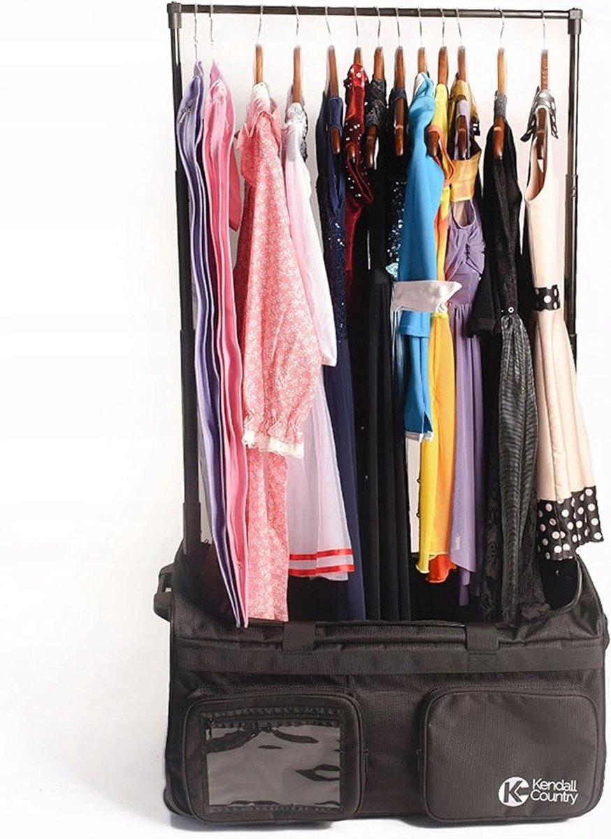 Rijstgarderobe Tas met Wieltjes & USB - Zwart