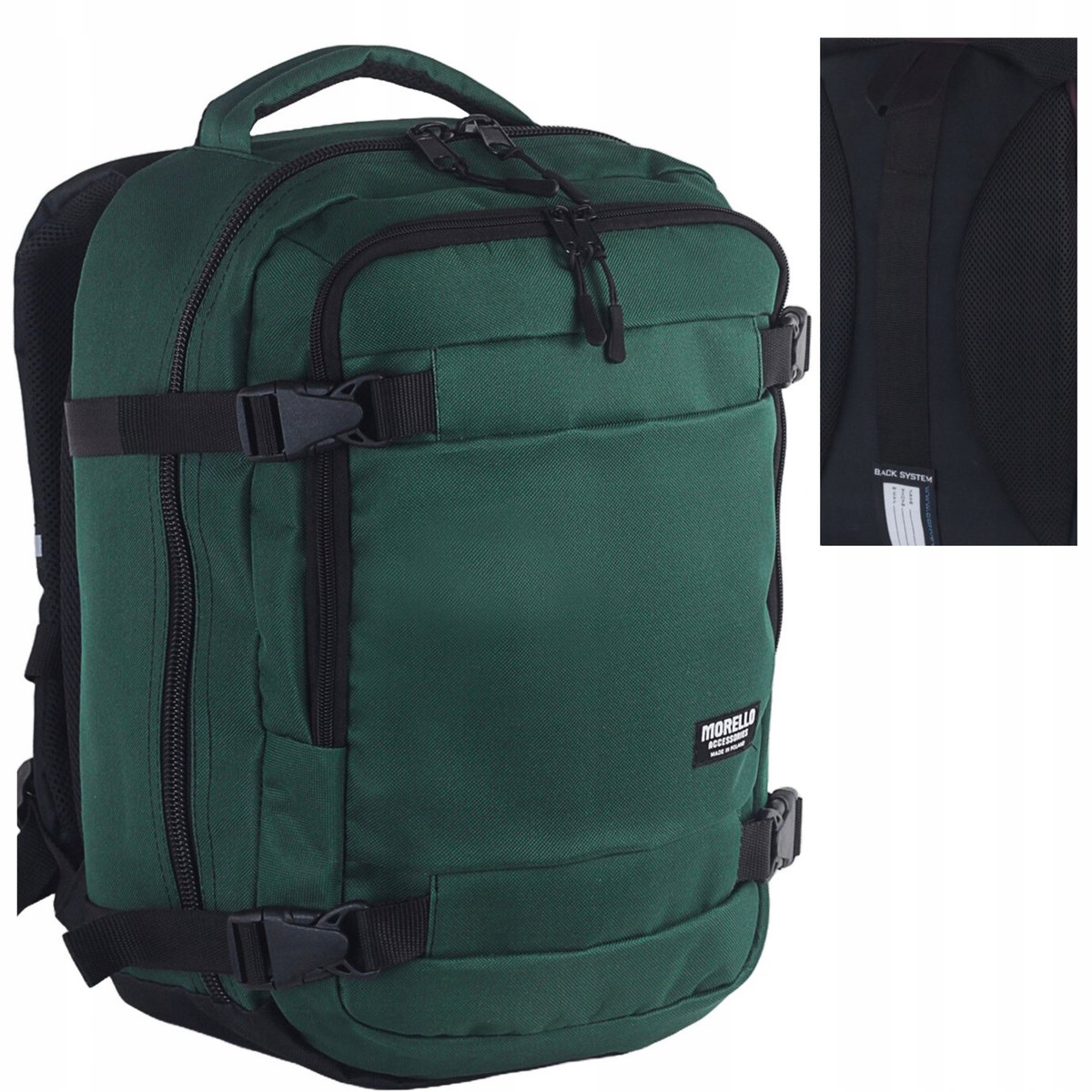 Merkloos Vliegtuig Handbagage Rugzak 40x30x20cm - Ideaal voor Ryanair