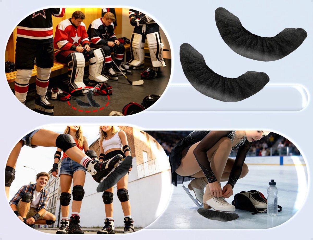 Schaatsbeschermers voor schaatsen, elastische schaatsenhoezen ter bescherming van de schaatsen voor mannen en vrouwen - ShopVlot