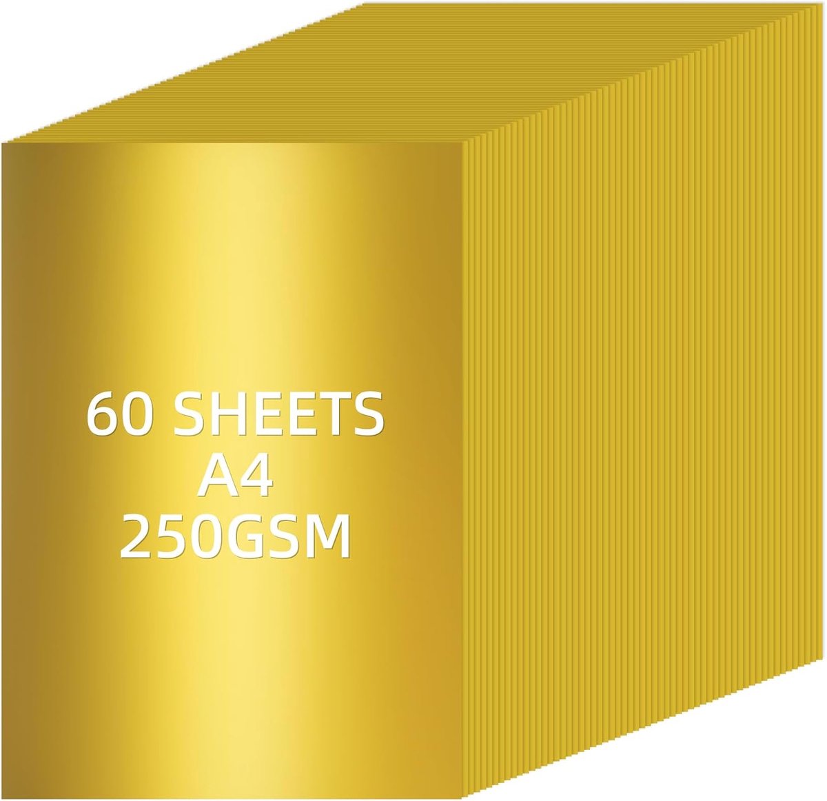 A4 Spiegelkarton 60 stuks Goud, 250 g/m² hoogglans spiegelpapier voor elektronische snijmachines, scrapbooking en - ShopVlot