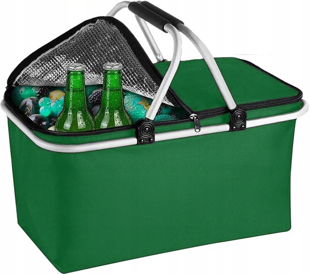 Opvouwbare Thermische Picknickmand - 27L - Ideaal voor Boodschappen & Reizen