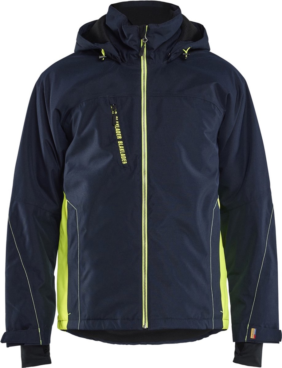 Blaklader Lichtgewicht winterjas 4890-1977 - Donker marineblauw/High Vis Geel - 4XL