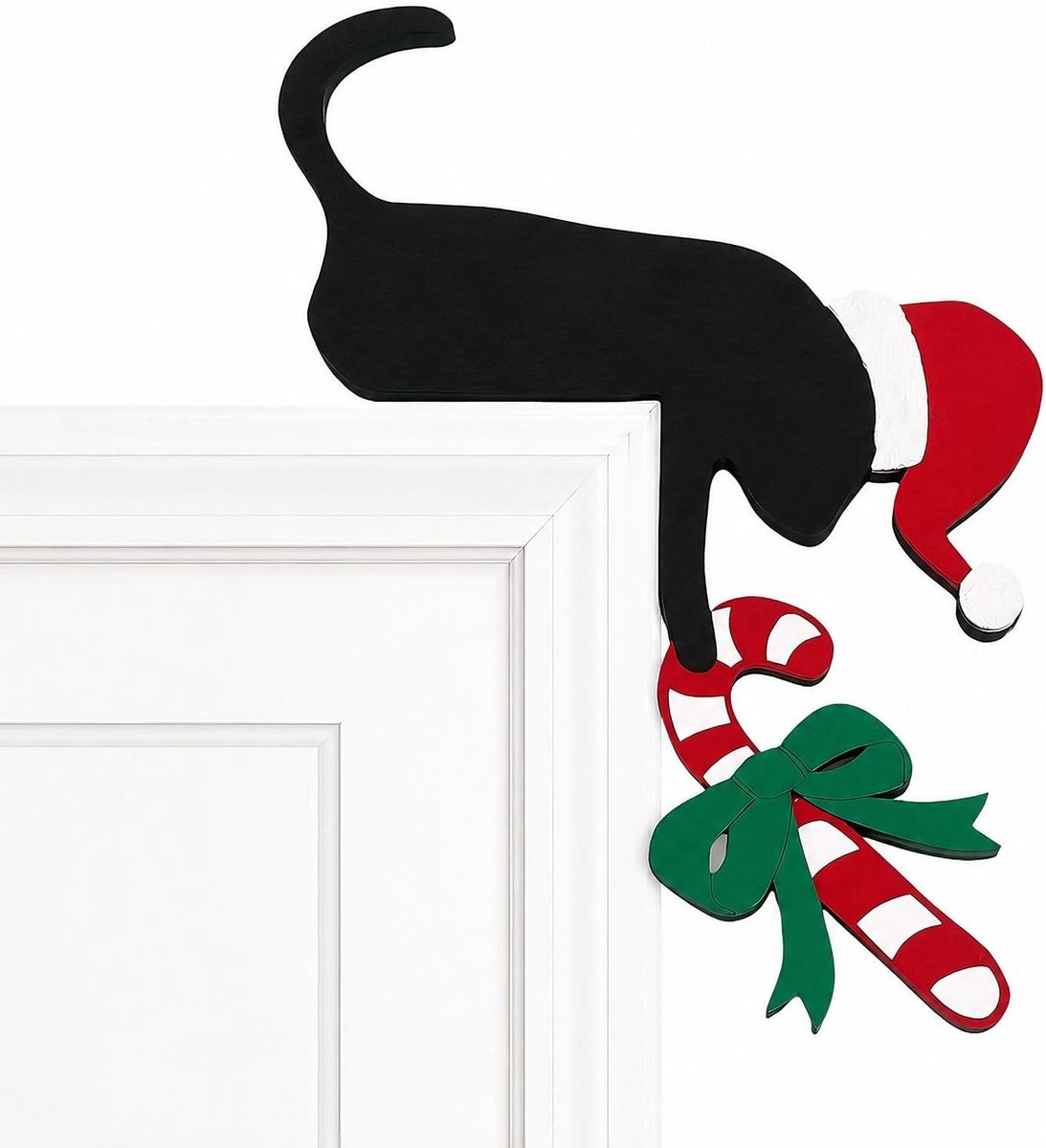 Deurkozijn kerstdecoratie met plakband - ShopVlot