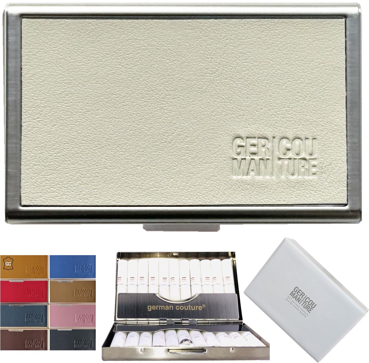 Stick Case voor TEREA o. HEETS - Echte Leren Accessoires - Off White - Beschermt je tabaksticks - ShopVlot