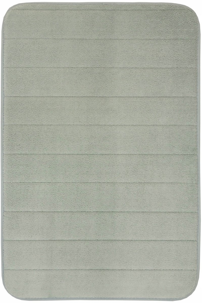 Merkloos Badmat 50x80 cm Grijs Gestreept - Zacht & Antislip