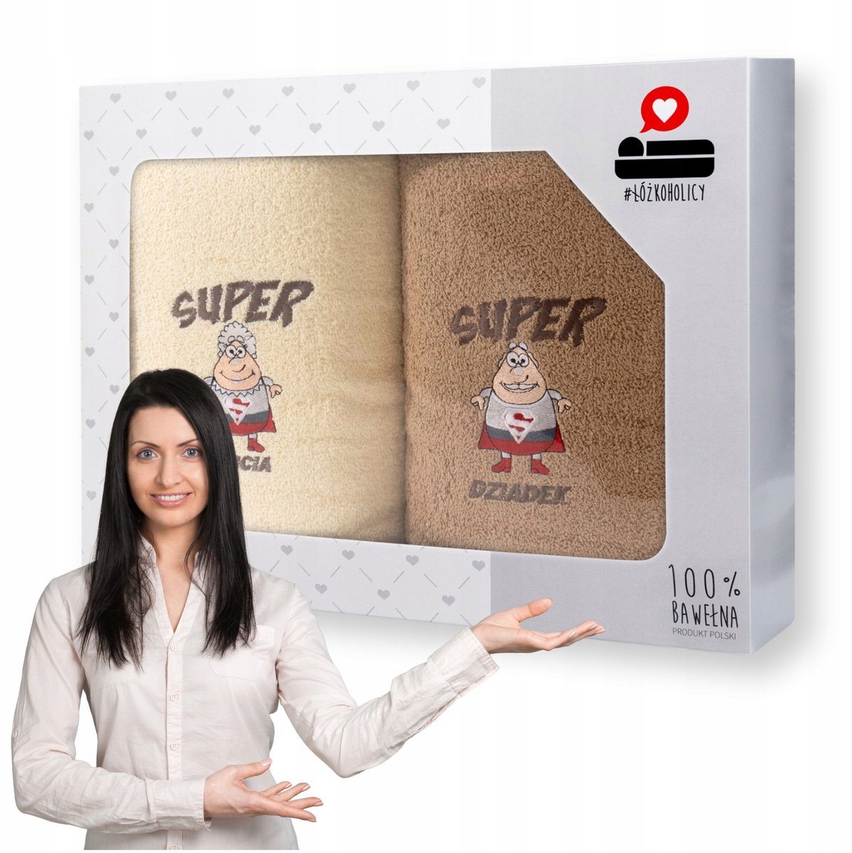 Luxe Luba Handdoek Set 2 stuks 70x140 cm - Cadeau Verpakt
