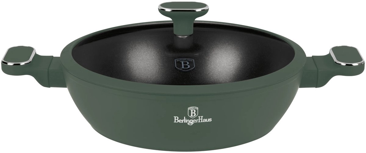 BerlingerHaus Platte Pan 28 cm - Matte Groen
