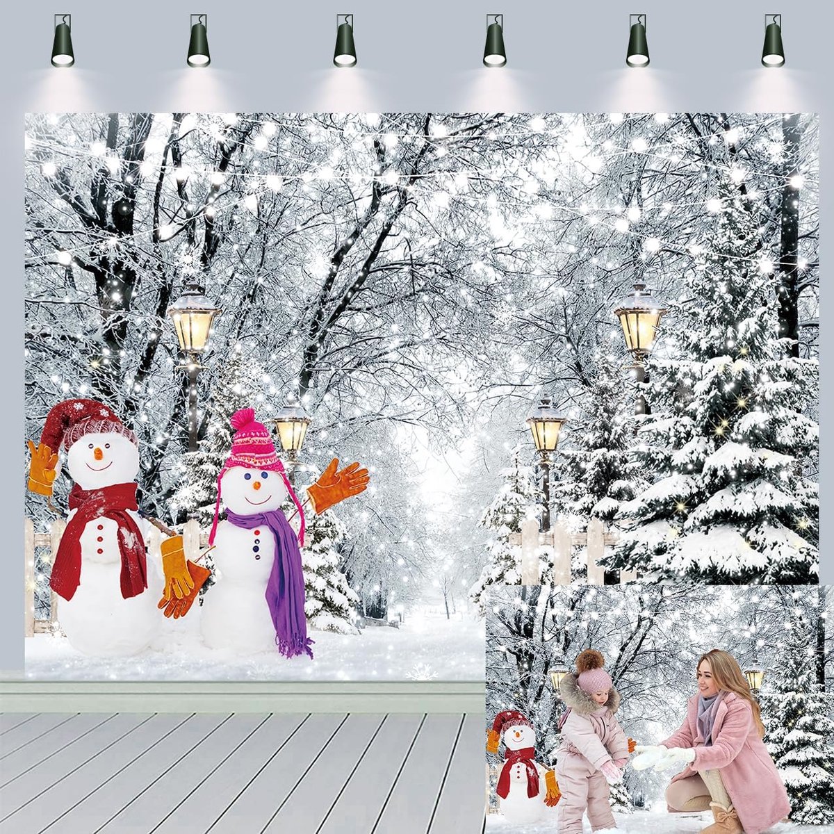 Winter Snow Environment Background Winter Wonderland Landscape Natural Scene Snowman Snow Pine Tree Photography - ShopVlot