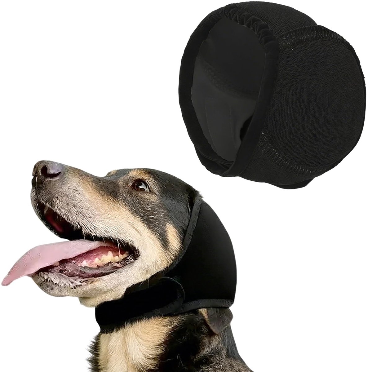Oordoppen voor honden met geluidsdemping, waterdicht en elastisch (Zwart M)