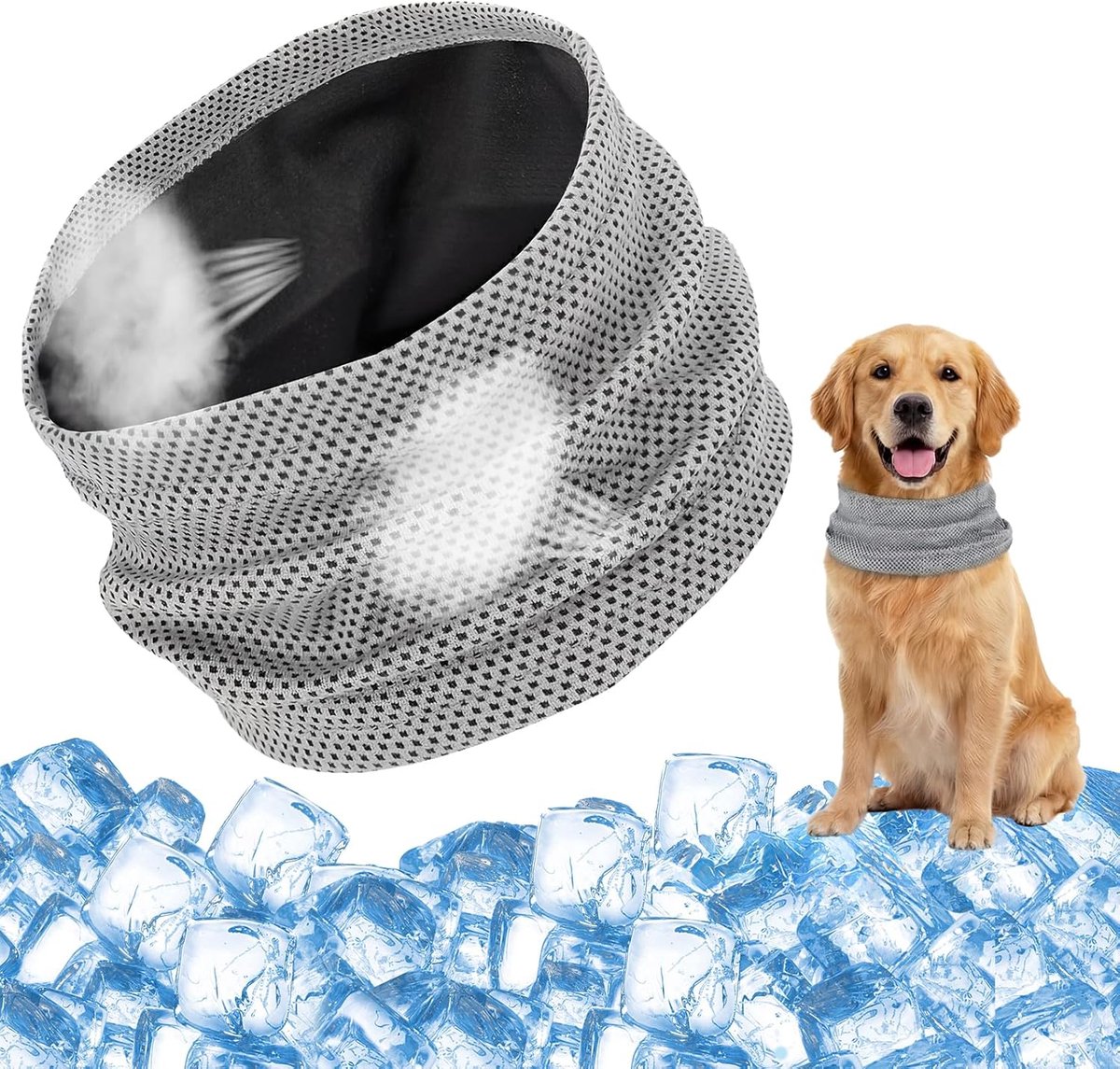 Koelbandana voor honden, verkoelende halsband voor honden, koelbandana voor honden, verkoelende hondensjaal - ShopVlot