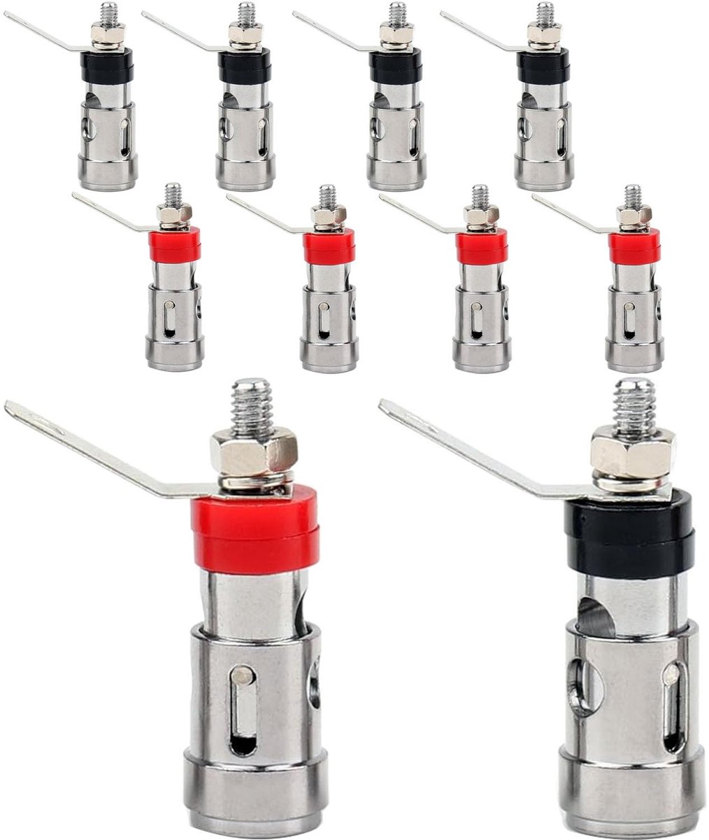 Banana plugs 4 mm - vrouwelijke aansluitingen - met veerklem - ideaal voor versterkers - ShopVlot