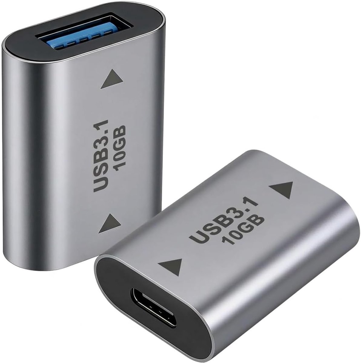 USB naar USB-C adapter - 2 stuks - 10Gbps datatransfer - compact en duurzaam voor laptops en pc - ShopVlot