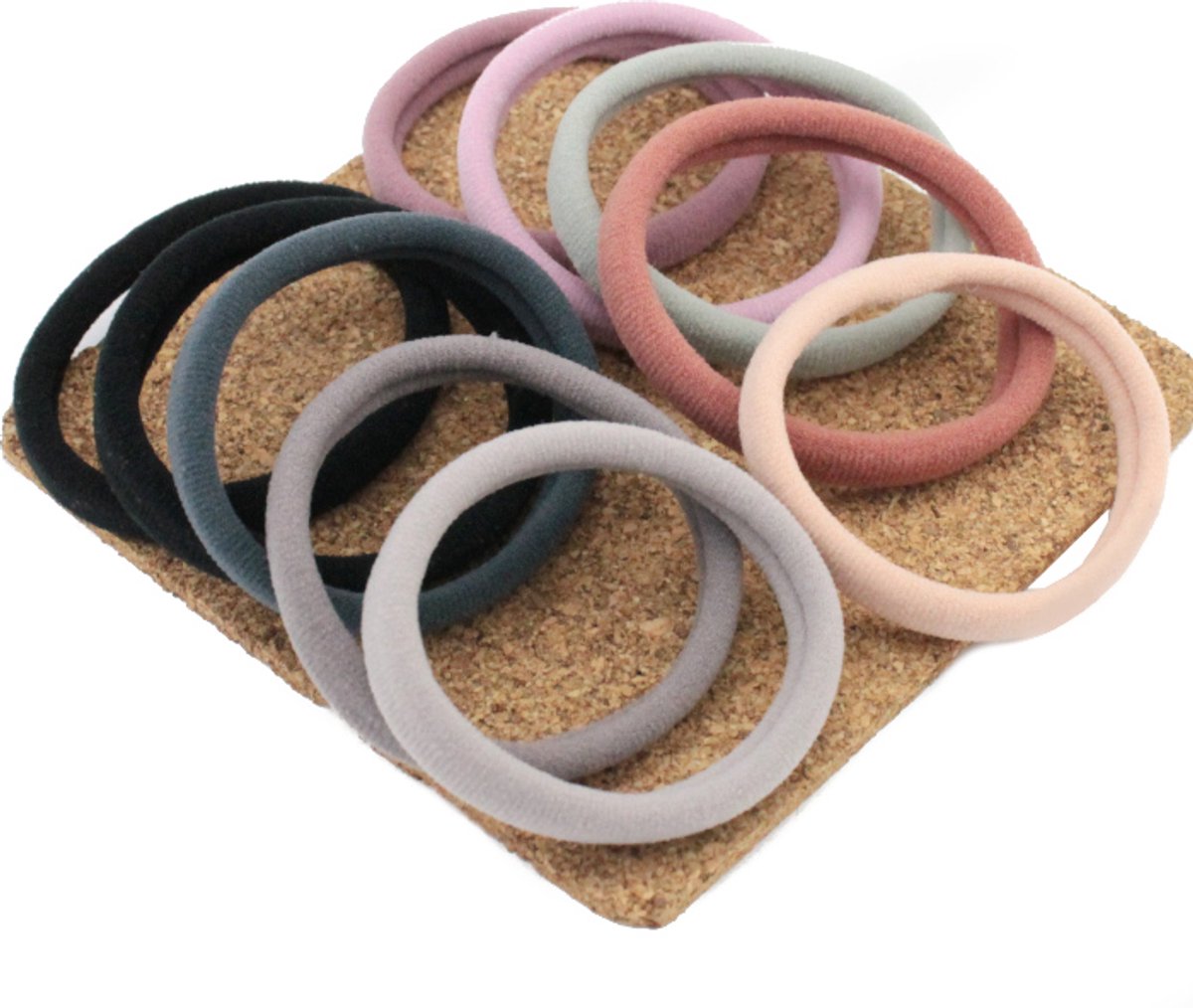 Lycra Haarbandjes Set - 10 Stuks Kleurrijke Mix