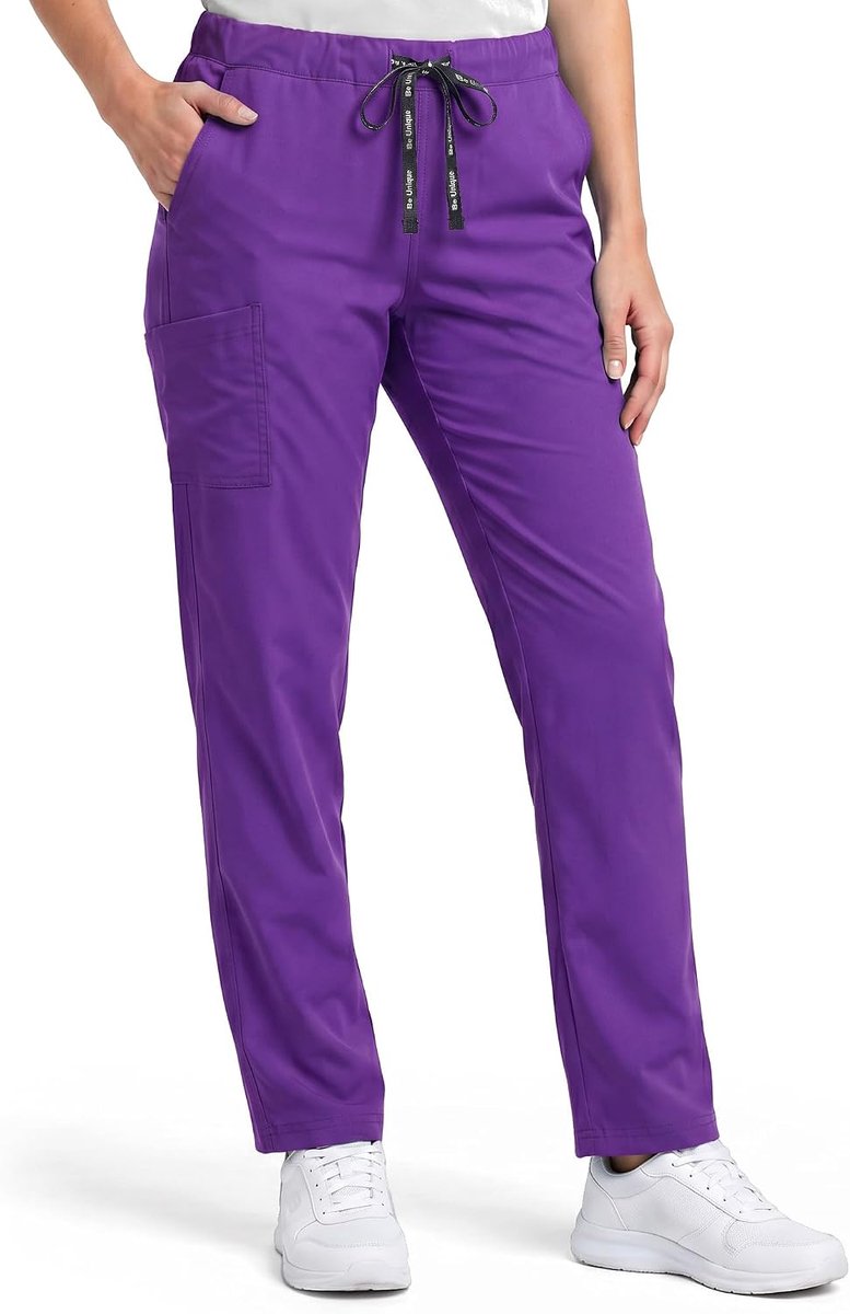 Medical Pull-on Pants - Unisex - Paars - Comfortabele werkbroek voor zorgprofessionals - ShopVlot