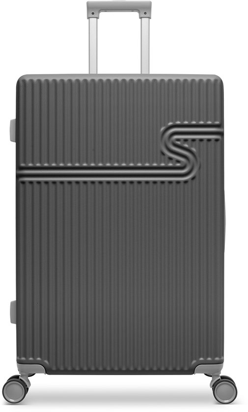 Koffer groot 76x51x28 cm - Reiskoffer met wielen - TSA Slot - 86L - Signature koffer Cool Gray