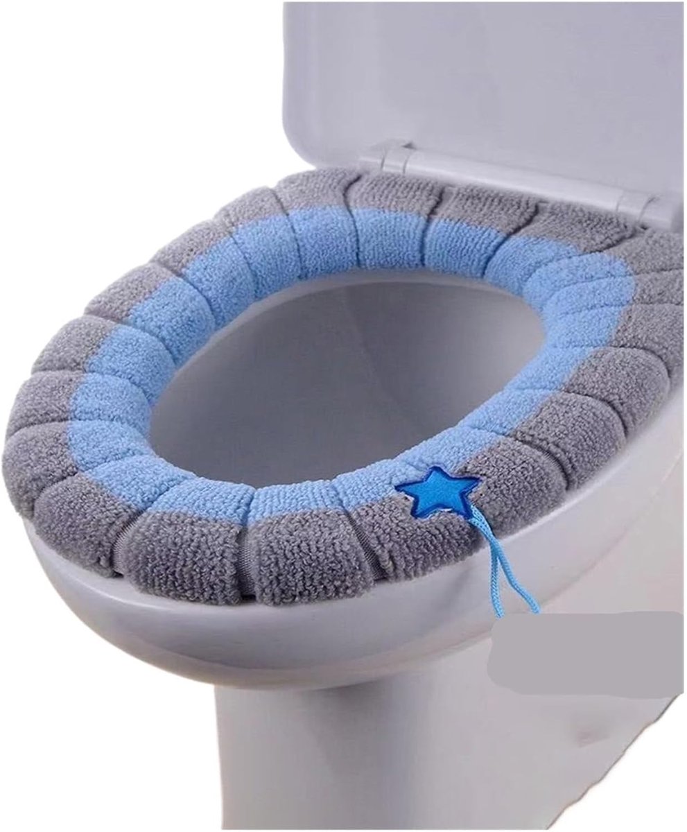 Toiletbrilhoes - Zachte deksel - Dagelijks comfort - Machinewasbaar - Universeel - Blauw