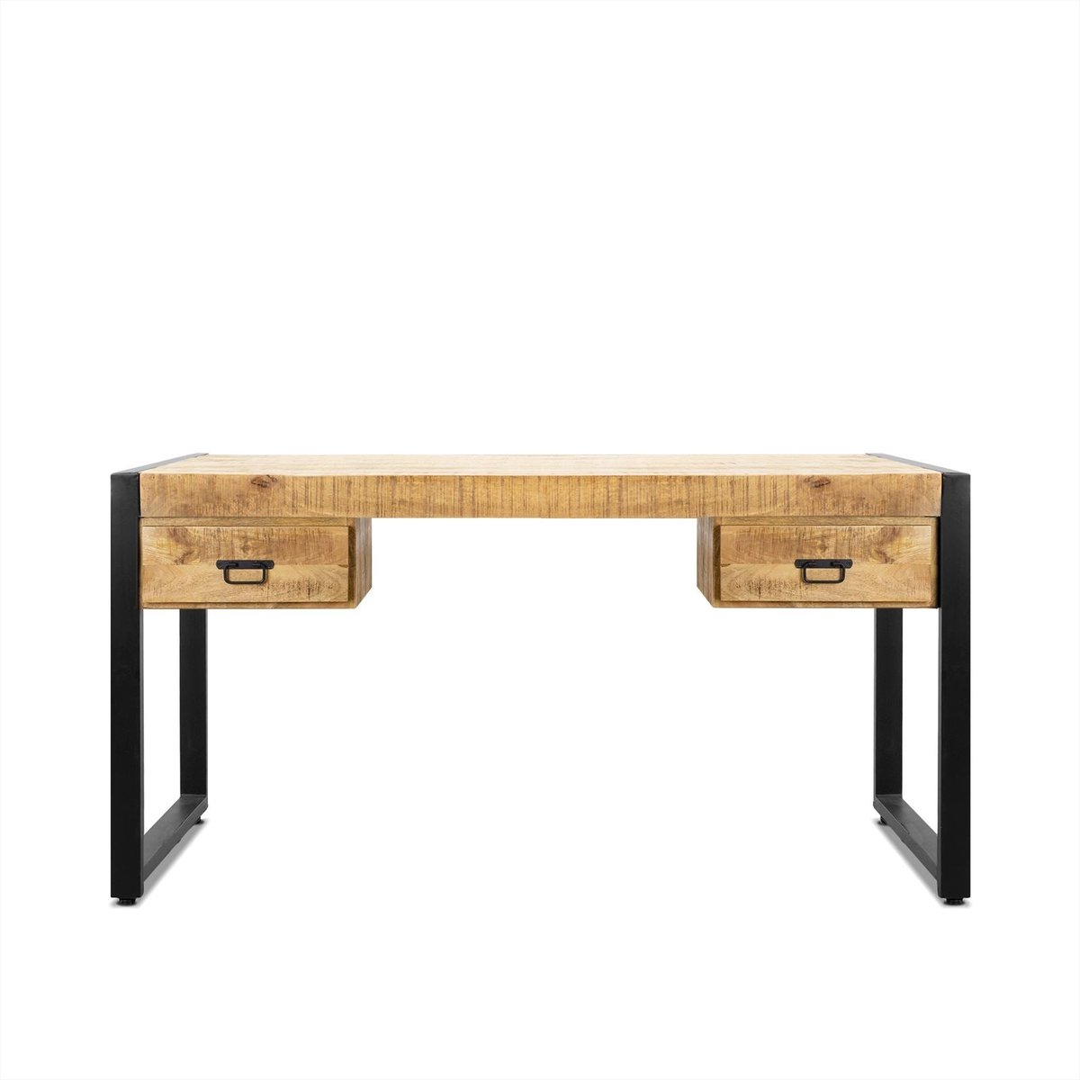 Mangohouten Bureau Britt - Bureau 150cm - Bureau met lades.